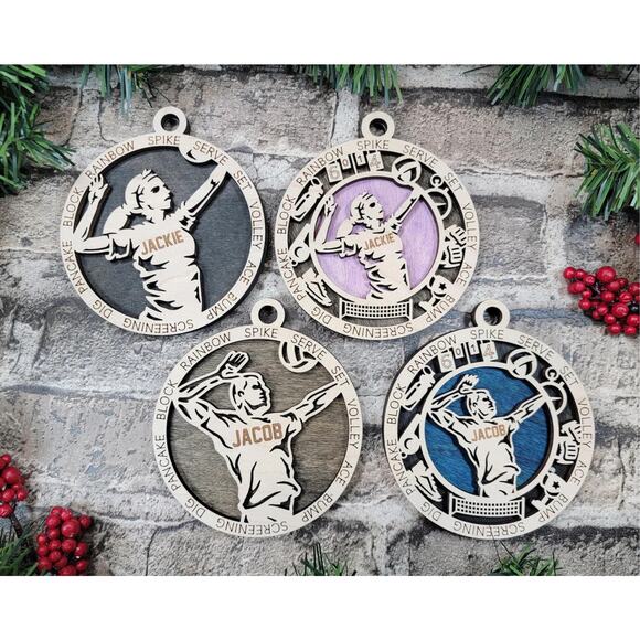 Personalized VOLLEYBALL PLAYER Ornament Male or Female Custom Name Gift - Picture 1 of 2
